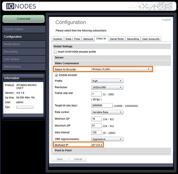 How to stream in multicast on encoders