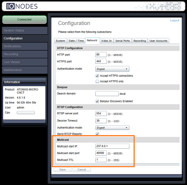 How to stream in multicast on encoders